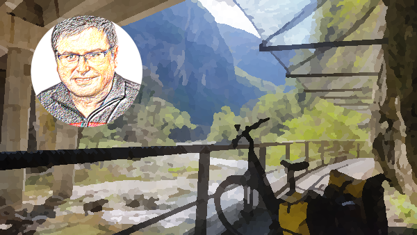 Landschaft mit Fahrrad